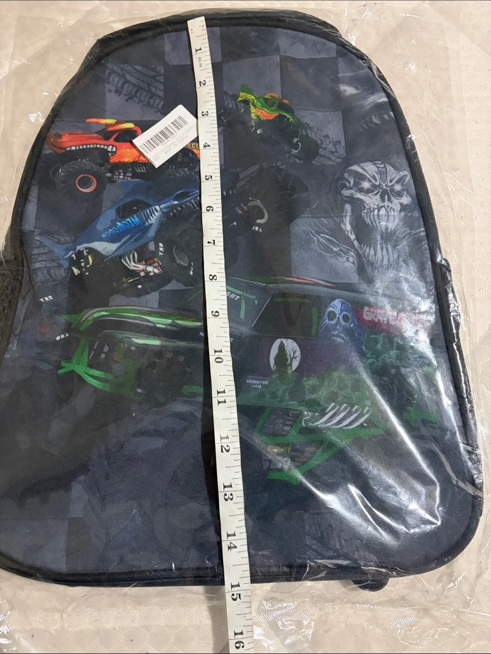 Boys' Monster Truck Print Backpack - Black Sealed